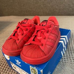 ADIDAS ORIGINAL RED toddler unisex!